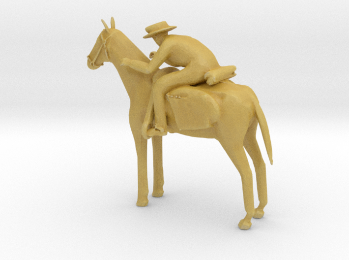 O Scale Cowboy and Horse 3d printed