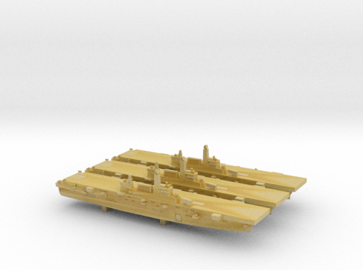 Type 075 LHD x 3, 1/6000 3d printed