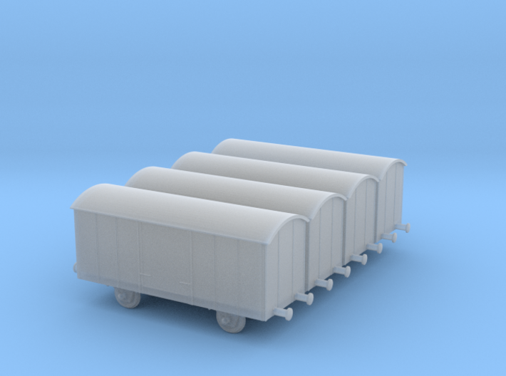 1/350th scale 4 x freight cars, G series 3d printed