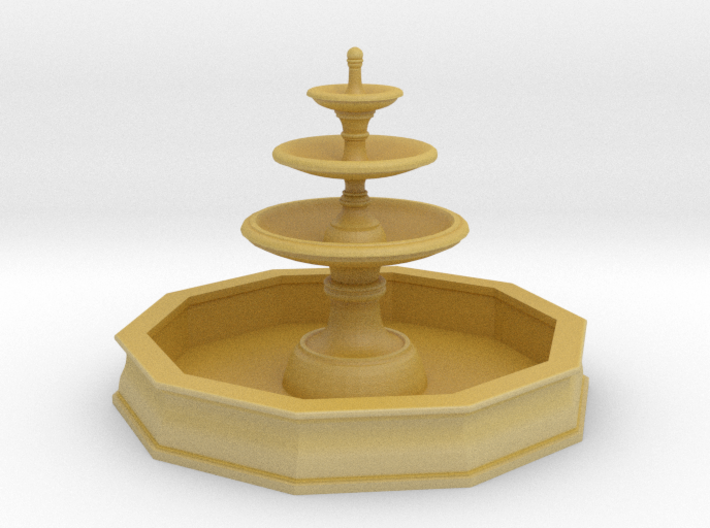 Classic Fountain 01. 1:87 Scale (HO) 3d printed
