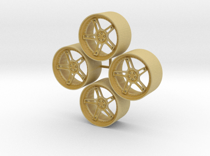 20'' Forgiato Affilato wheels in 1/24 scale 3d printed