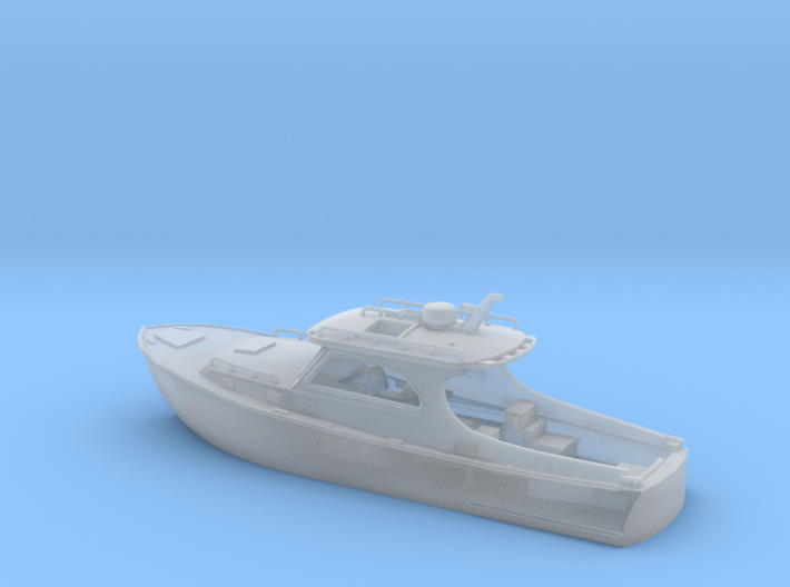Yacht 01.HO Scale (1:87). without stern platform 3d printed