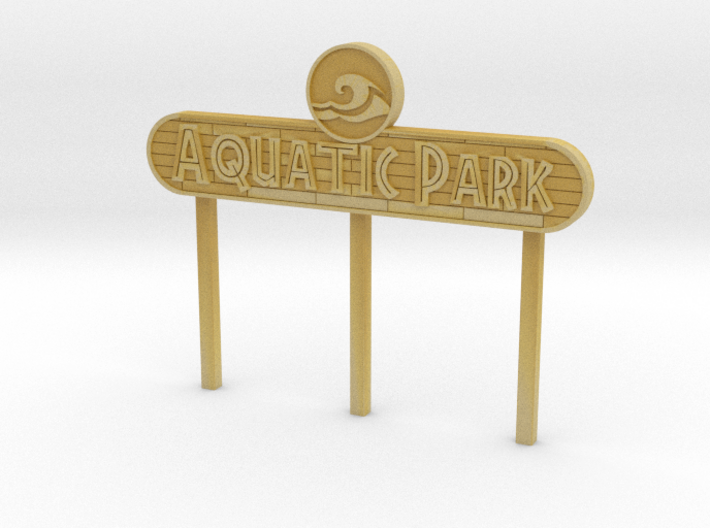 Modern Aquatic Park Sign 3d printed
