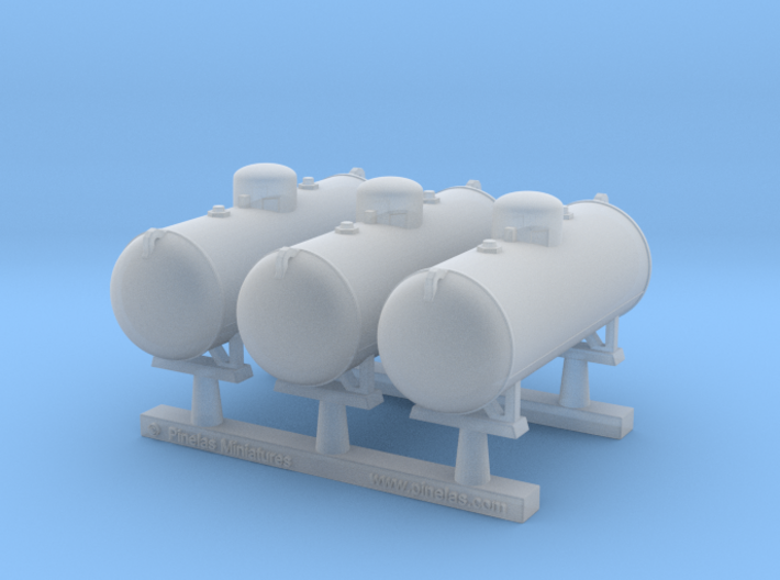 Propane tank 500 gallon. HO Scale (1:87) x3 Units 3d printed