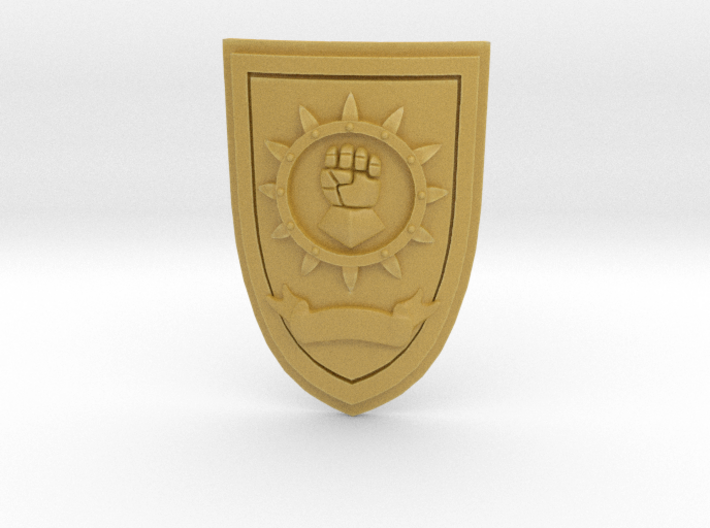 Heraldic Fist Shield 3d printed