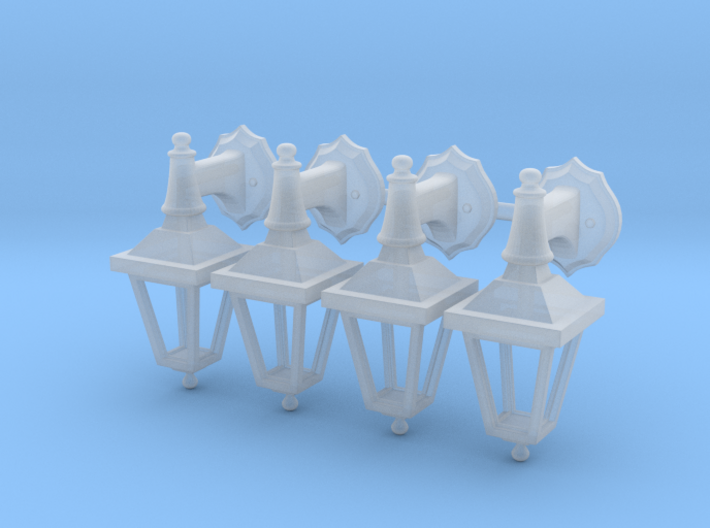 Street lamp 02. 1:24 scale x4 Units 3d printed