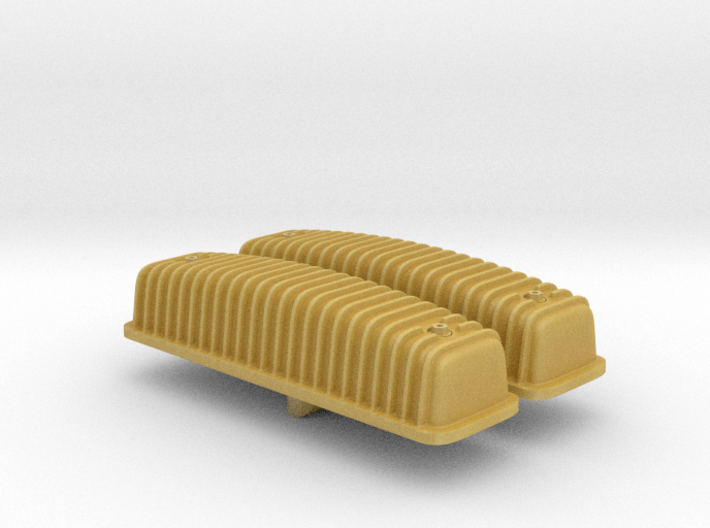 1/25 Ford Y-block Valve Covers, Ribbed 3d printed 