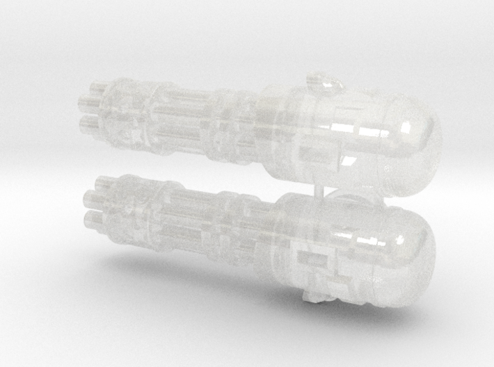 Linebacker Turret Weapons: Twin Gat.Cannons 3d printed