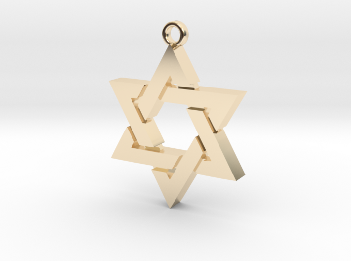 Star of David, Double Sided, 29mm across. 3d printed