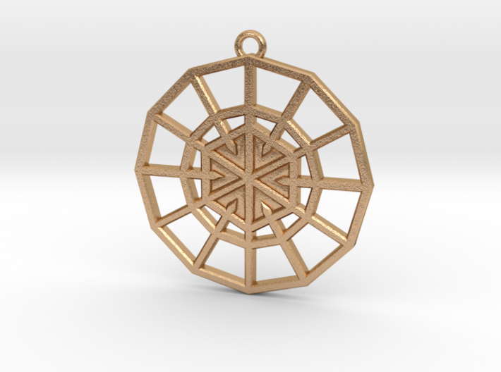 Resurrection Emblem 07 Medallion (Sacred Geometry) 3d printed