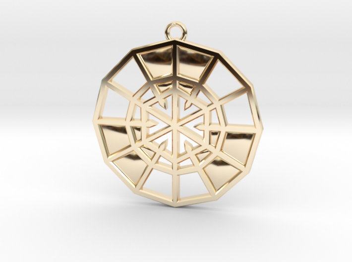 Resurrection Emblem 09 Medallion (Sacred Geometry) 3d printed