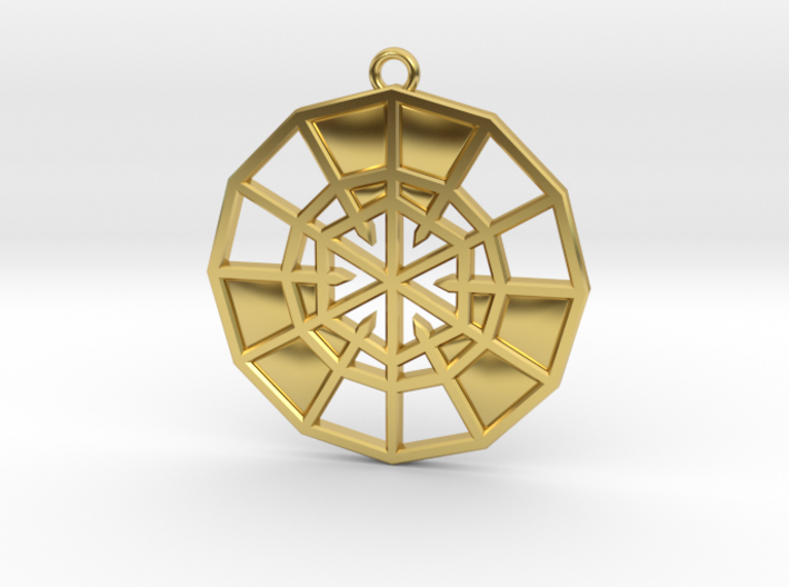 Resurrection Emblem 09 Medallion (Sacred Geometry) 3d printed