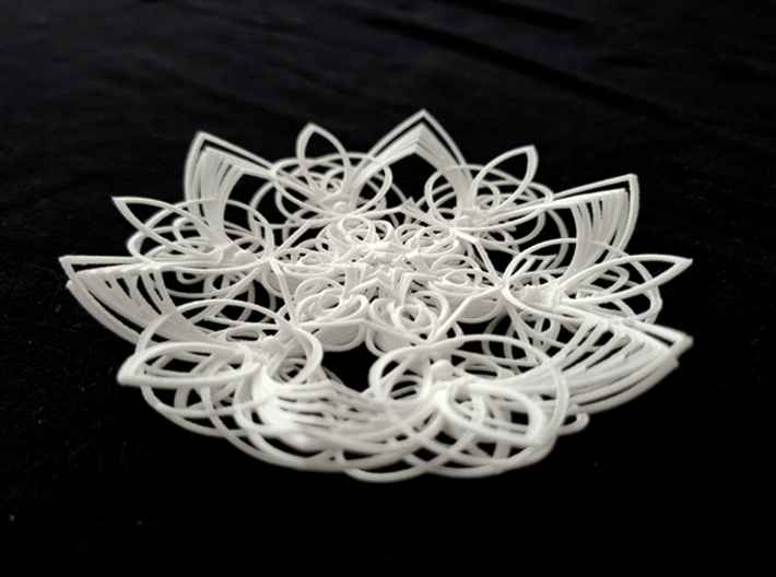 Snowflake Ornament 1 3d printed Rear view