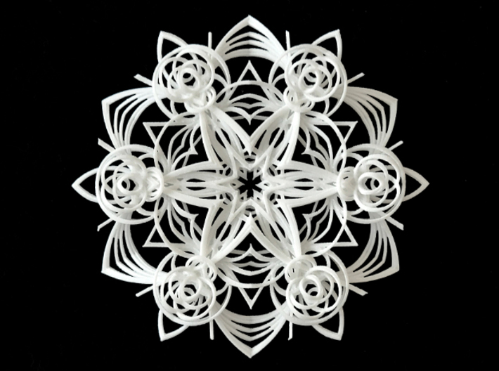 Snowflake Ornament 4 3d printed Front view