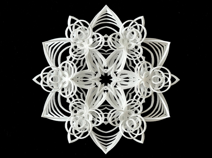 Snowflake Ornament 5 3d printed Front view