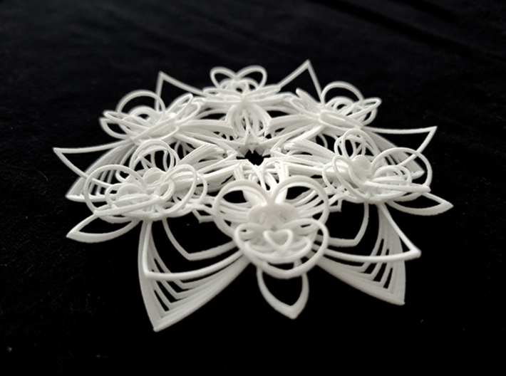 Snowflake Ornament 5 3d printed Front view