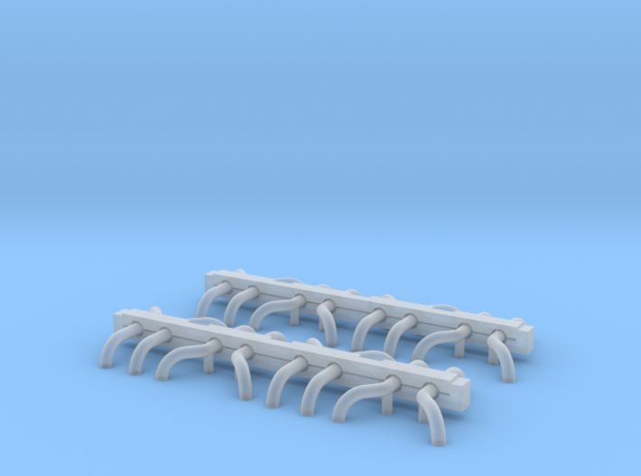 N Scale Wheel Guides (8 sets) 3d printed