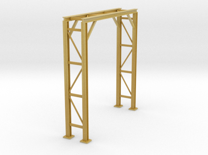 N Scale Pipe Bridge Single Track 3d printed 