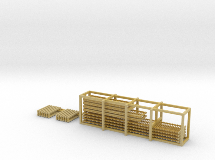 N Scale Modern Fence Set 3d printed 
