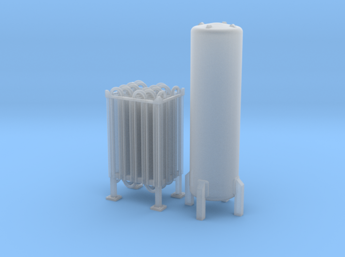 N Scale Cryogenic Vaporizer + Tank 38mm 3d printed