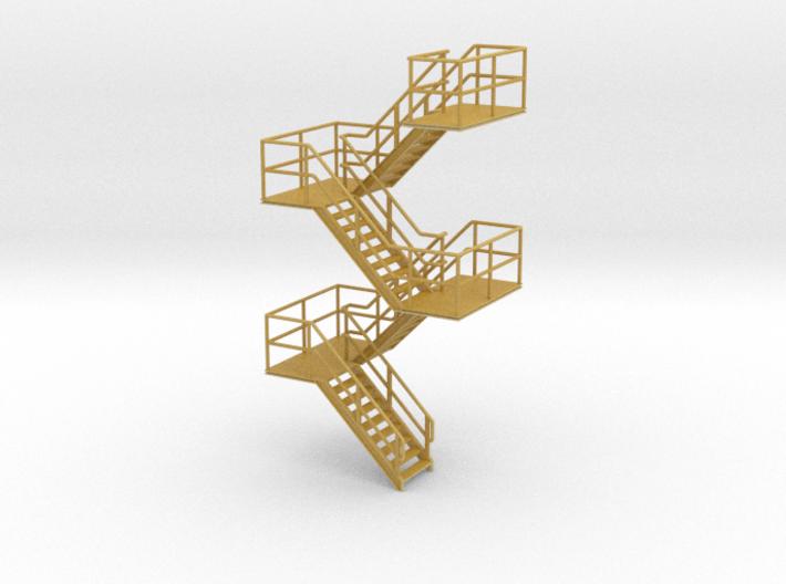 HO Staircase 75.9mm 3d printed 