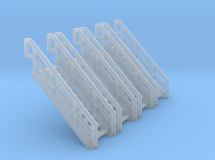 Z Scale Industrial Stairs 10 (4pc) 3d printed