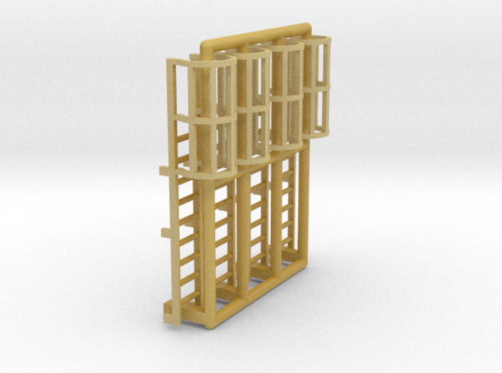 N Scale Cage Ladder 18mm (Top) 3d printed 
