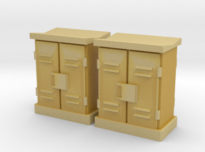 1:64 2 Relay Cabinets #4 3d printed