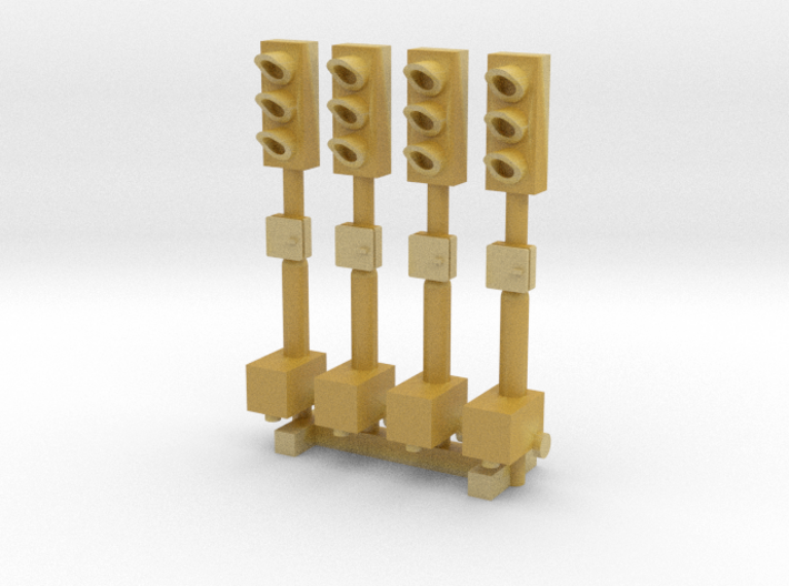 N Scale 4 Temporary Traffic Lights 3d printed 