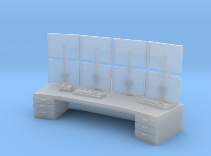 HO Scale Control Center Workstation 3d printed