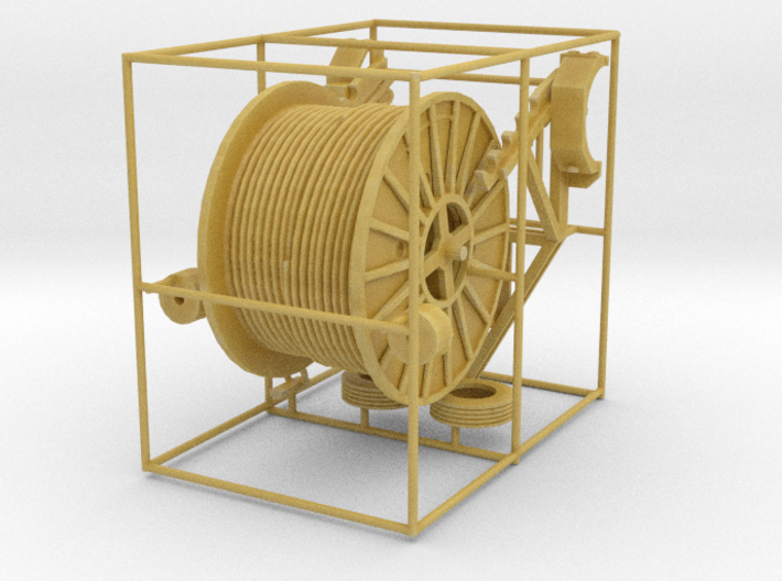 1/64th Cable Reel Spool Trailer 3d printed 