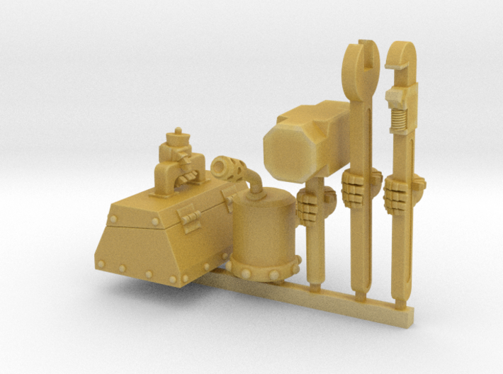 Space Knights Techmarine Tool Set (Right Handed) 3d printed