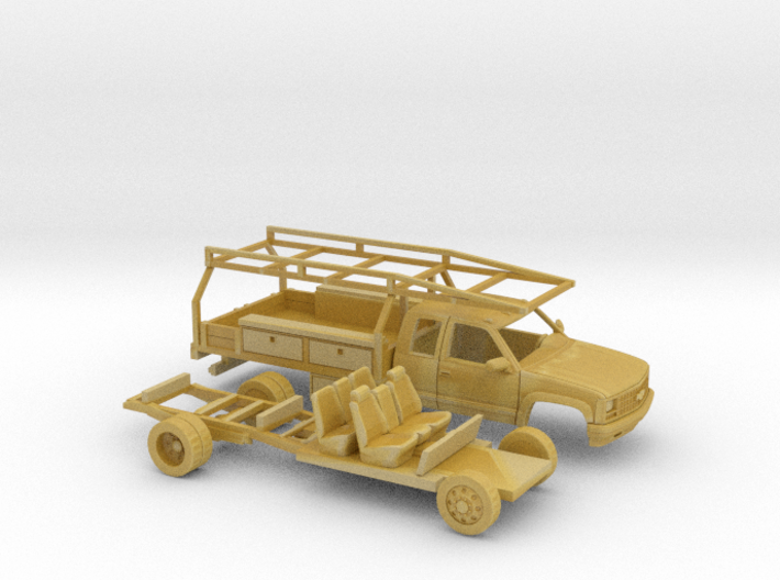 1/87 1990-98 Chevy Cheyenne Ext Cab Contractor Kit 3d printed