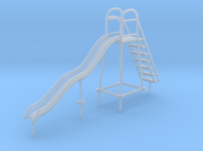 Children's Wave Slide, HO Scale (1:87) 3d printed
