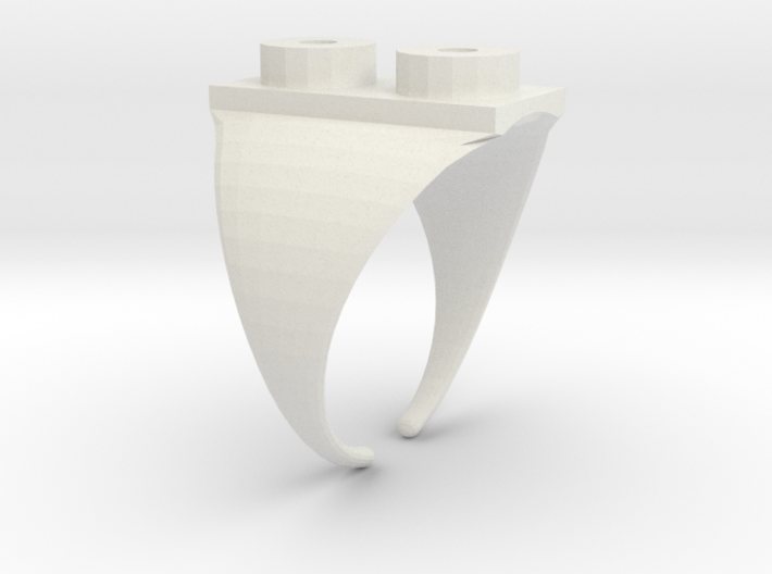 Two Stud Ring / Anillo Placa 2 3d printed