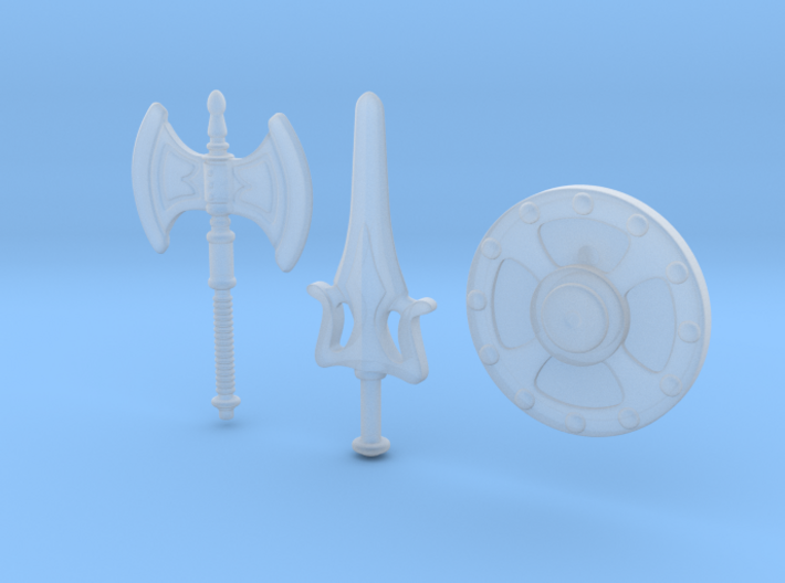 He-Man Weapons Bundle scaled for Minimates 3d printed