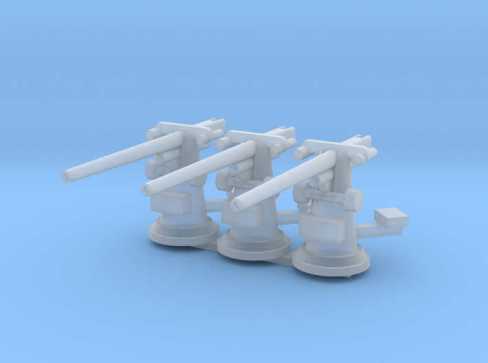 1:249 Scale 3&quot;/50 Cal Mk22 Naval Gun 3d printed