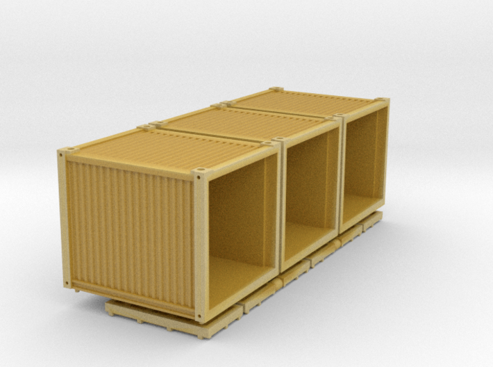 3x 10 ft Std-Container 3d printed 