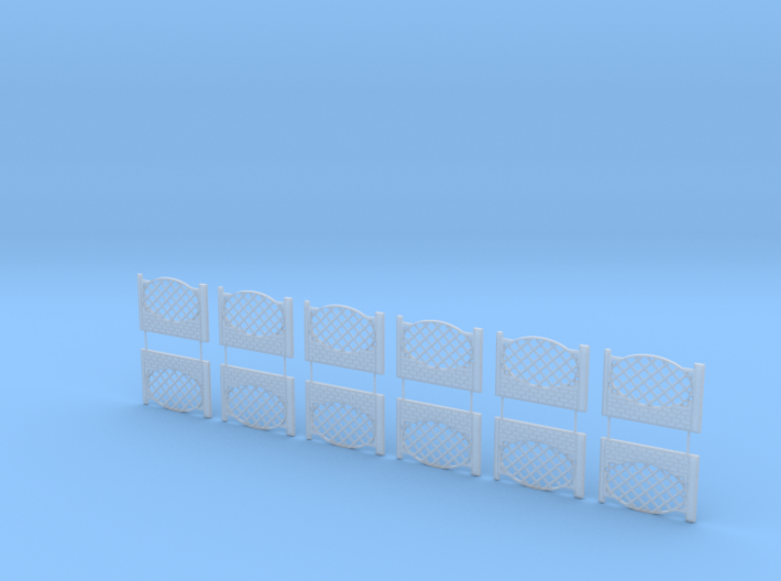 Concrete fencing spans at 1:87 HO scale Type C 3d printed