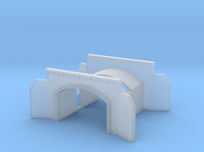 Tunnel portal two track - T scale 1:450 3d printed