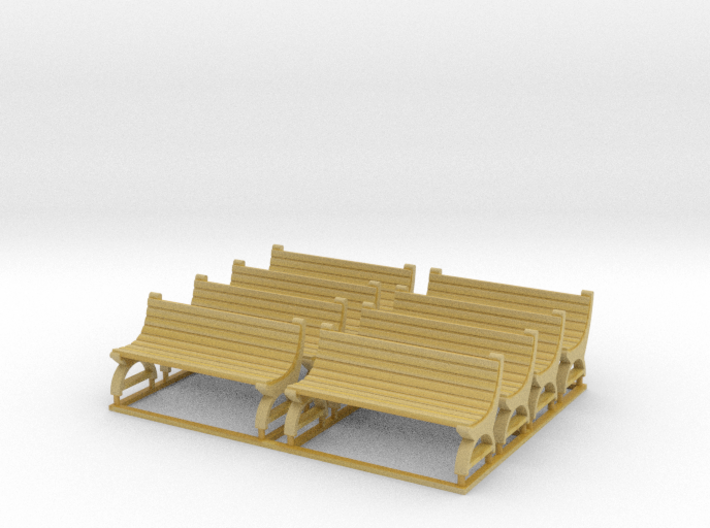 Bench type A - TT ( 1:120 scale ) 8 Pcs set 3d printed