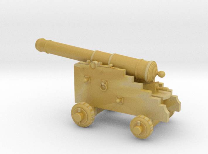 18th Century 6# Cannon-Naval Carriage 1/24 3d printed