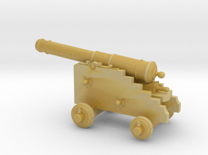 18th Century 6# Cannon-Naval Carriage 1/56 3d printed
