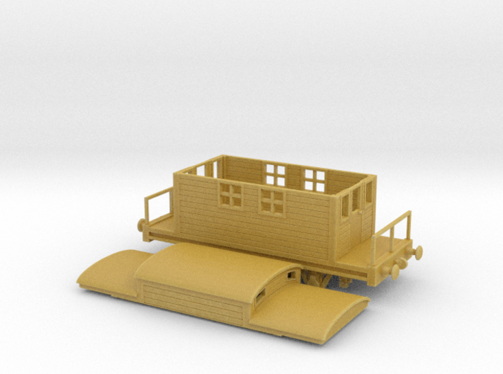 HO/OO Sodor Lines Caboose v4 Chain 3d printed