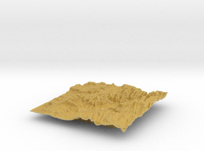 4'' Zion National Park Terrain Model, Utah, USA 3d printed