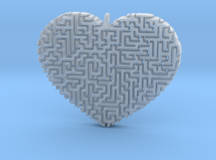 Heart Maze-Shaped Pendant 2 3d printed