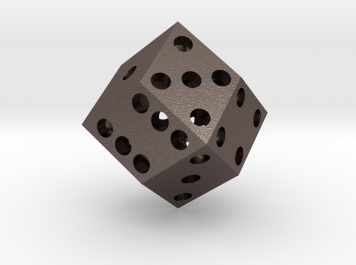 Rhombic die (2.5 cm) 3d printed