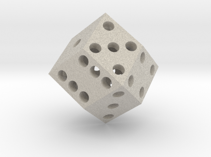 Rhombic die (2.5 cm) 3d printed