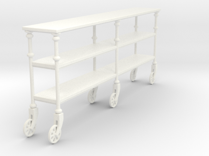 Miniature Industrial Rolling Console Table 3d printed