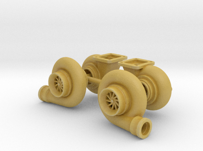 Mirrored 1/25 Turbo pair 64mm (2.5&quot;) 3d printed